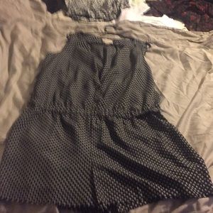 One piece black an white short jumpsuit